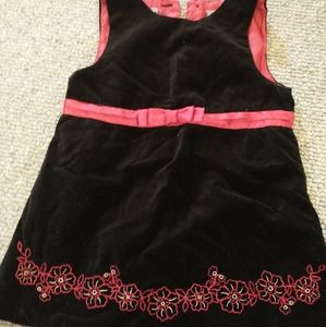 Black and Red velvet dress
